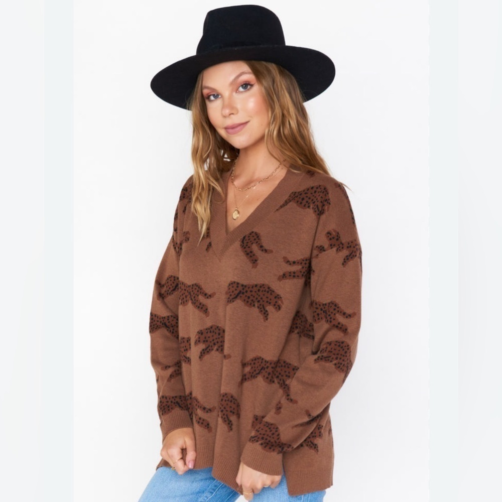 Show me your mumu Gilligan jumping cheetah sweater